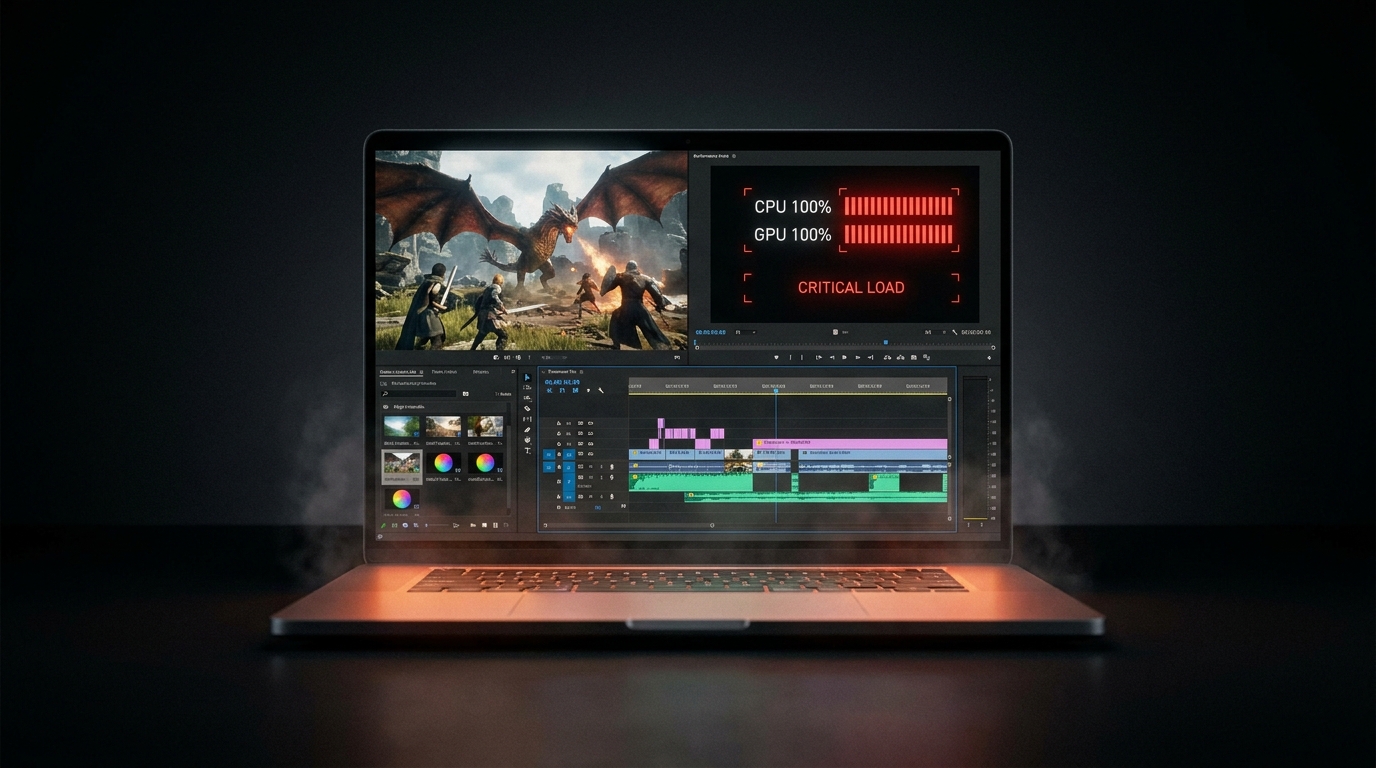 Ноутбук з критичним навантаженням CPU і GPU